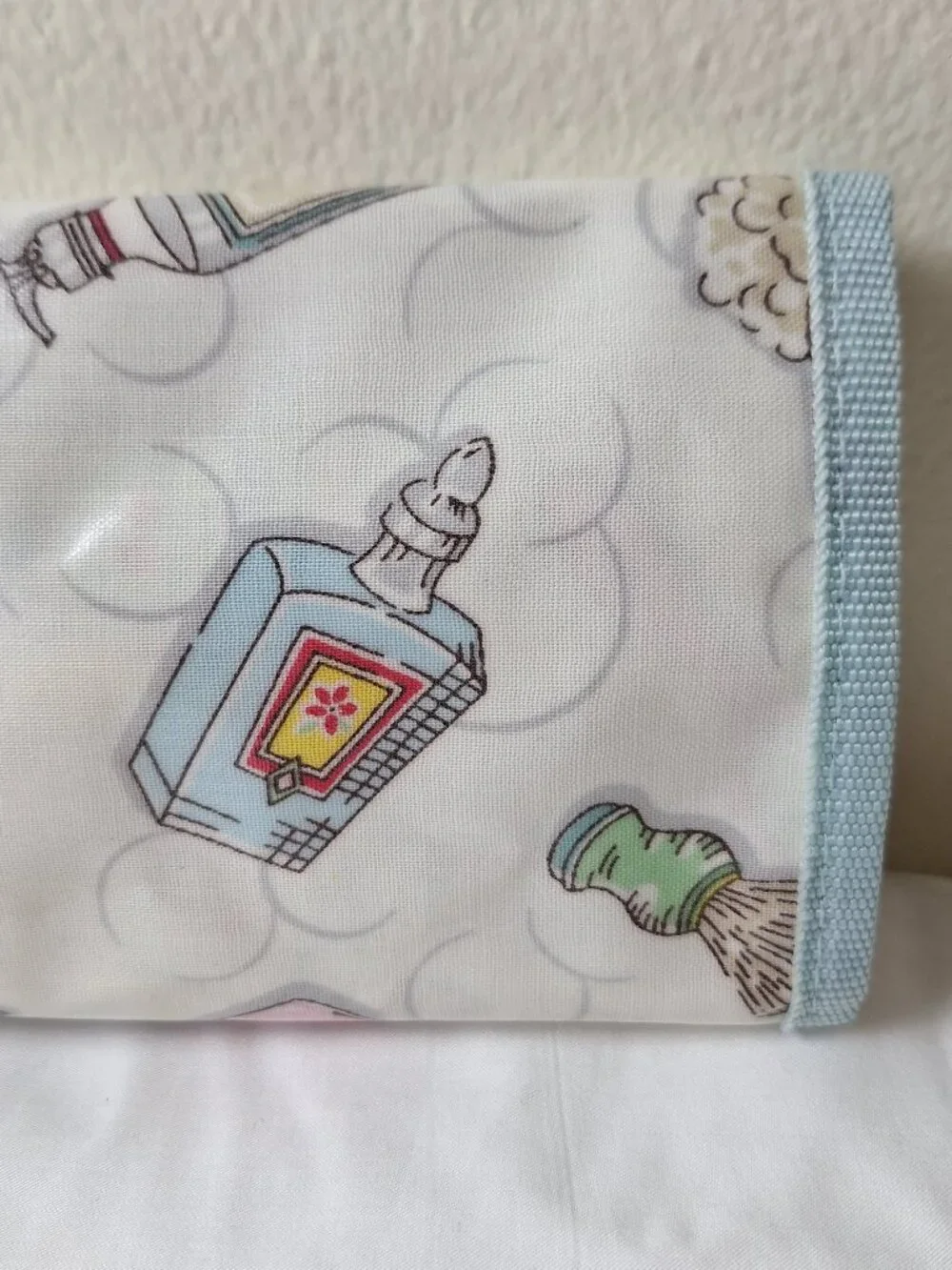 Cath Kidston Pastel Toiletry & Brush Roll - Blue Trim